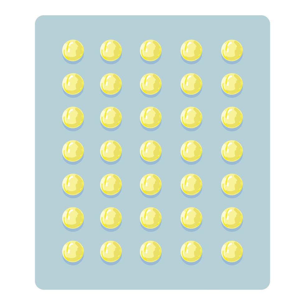 gul piller blåsa ikon tecknad serie vektor. läsplatta medicin vektor