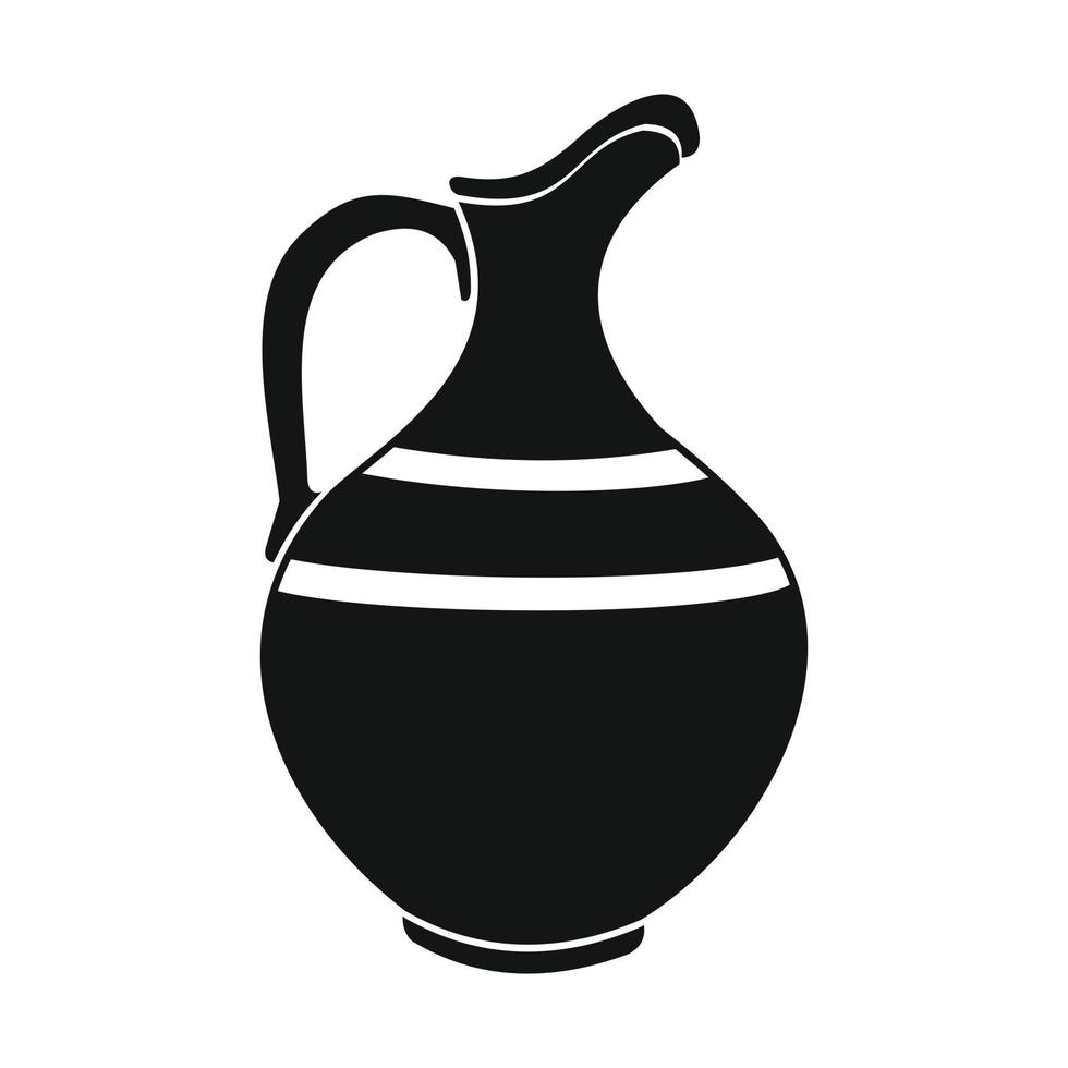Keramikkrug schwarz einfaches Symbol vektor
