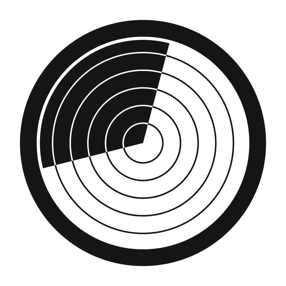 radar svart enkel ikon vektor