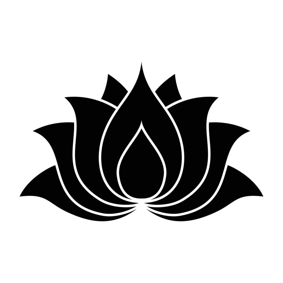 lotus blomma tecken vektor