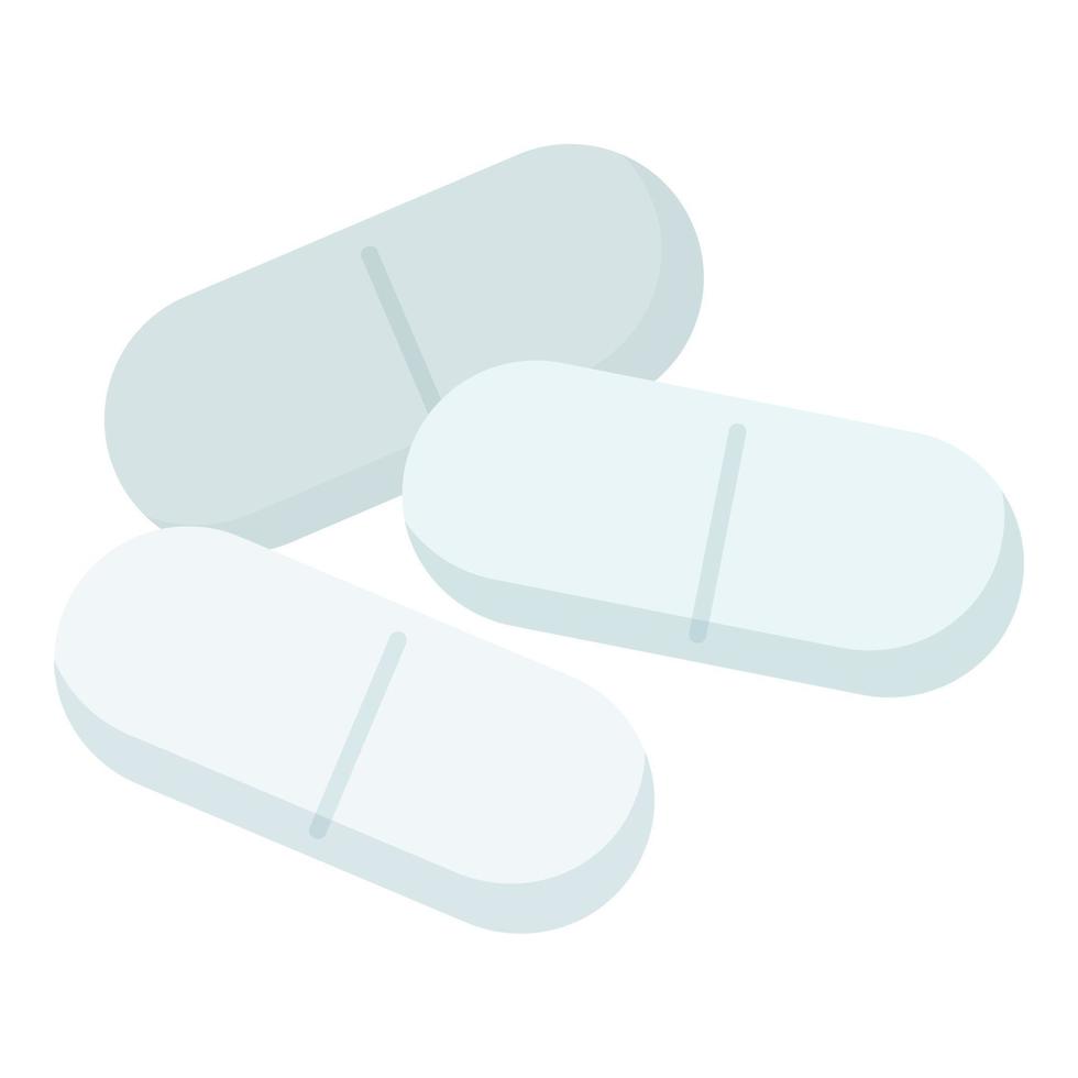weiße Pille Symbol Cartoon-Vektor. kalter Patient vektor