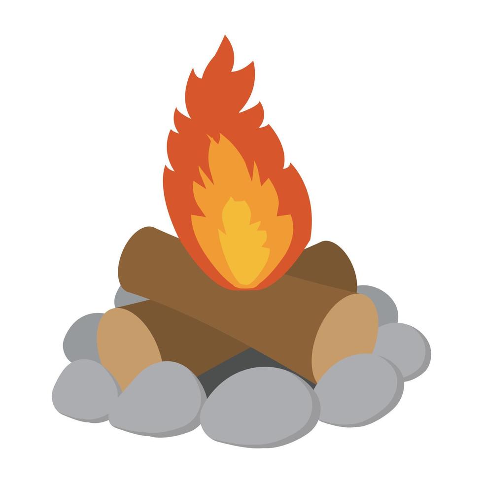 Lagerfeuer-Cartoon-Symbol vektor