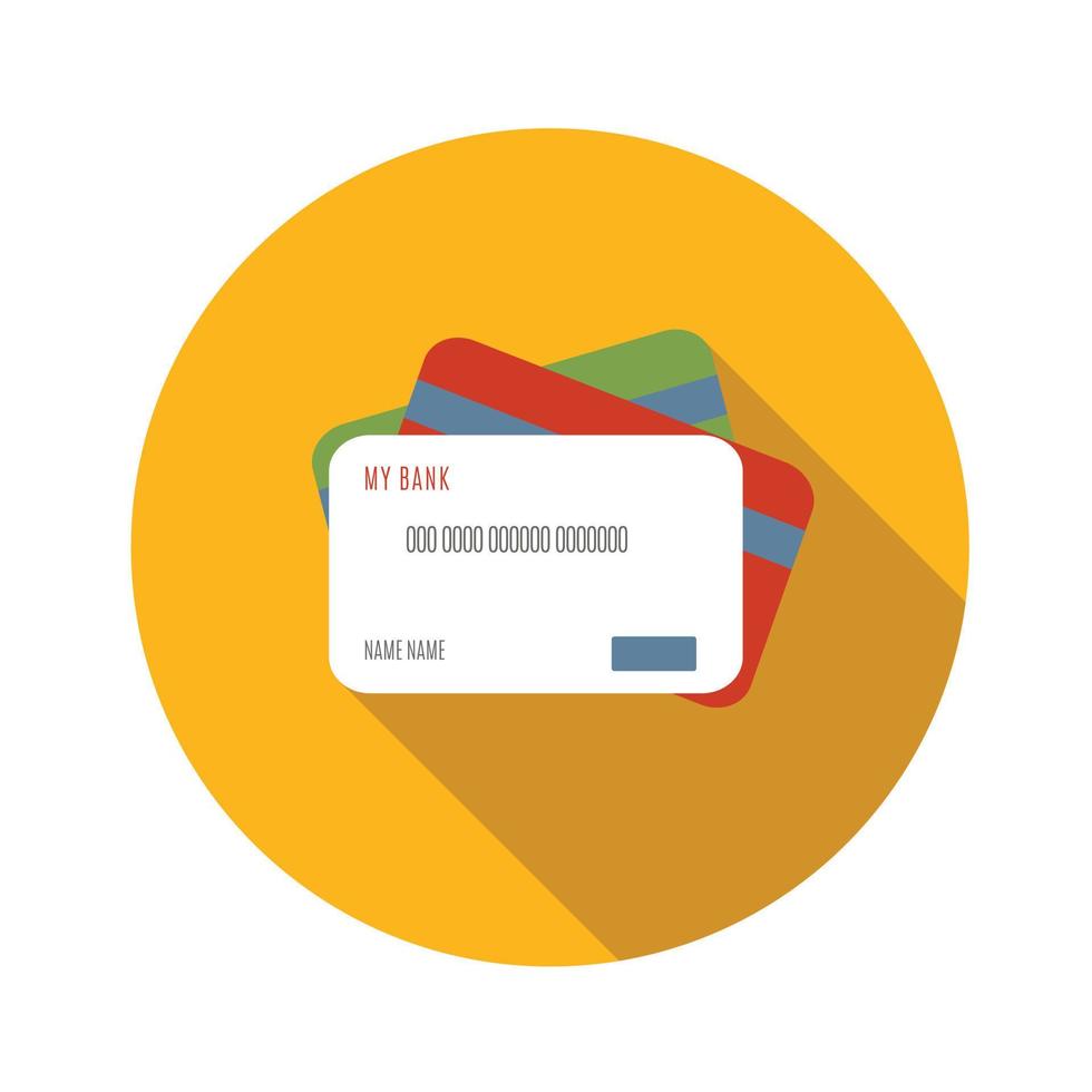 kreditkort platt ikon vektor