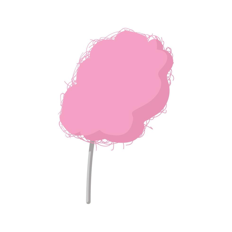 rosa zuckerwatte-cartoon-symbol vektor