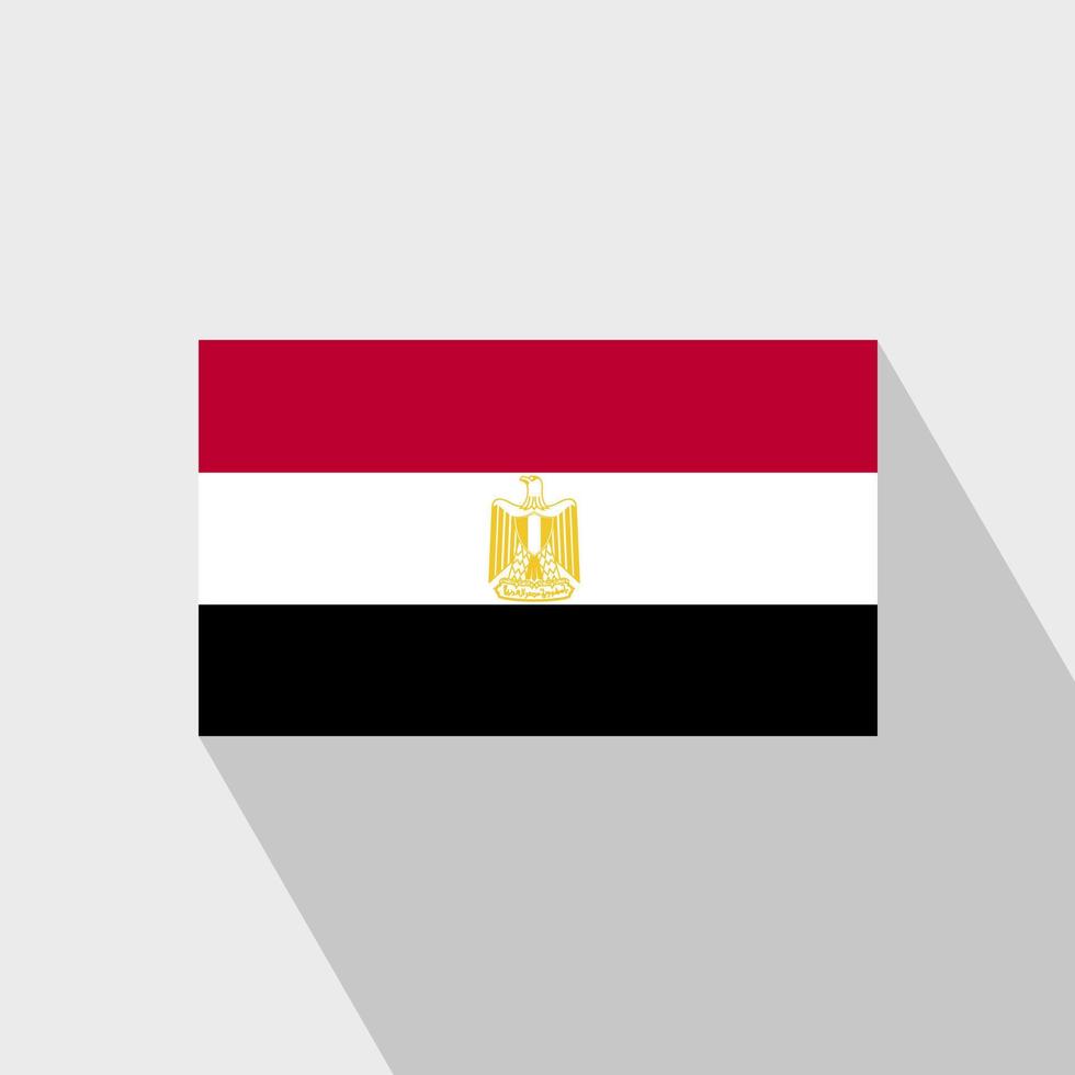 ägypten-flagge langer schatten-designvektor vektor