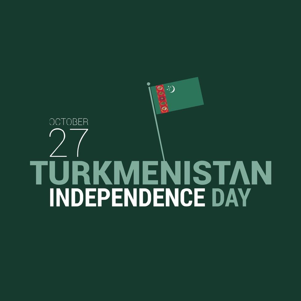 turkmenistan oberoende dag design kort vektor