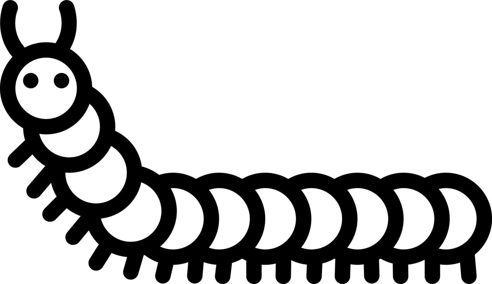 linje ikon för larv vektor