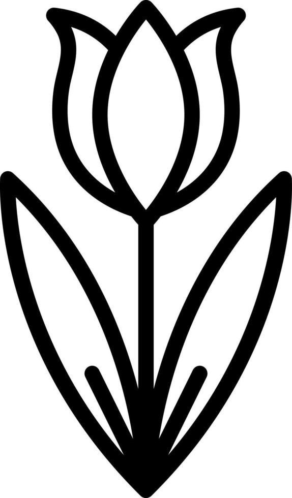 Liniensymbol für Tulpe vektor