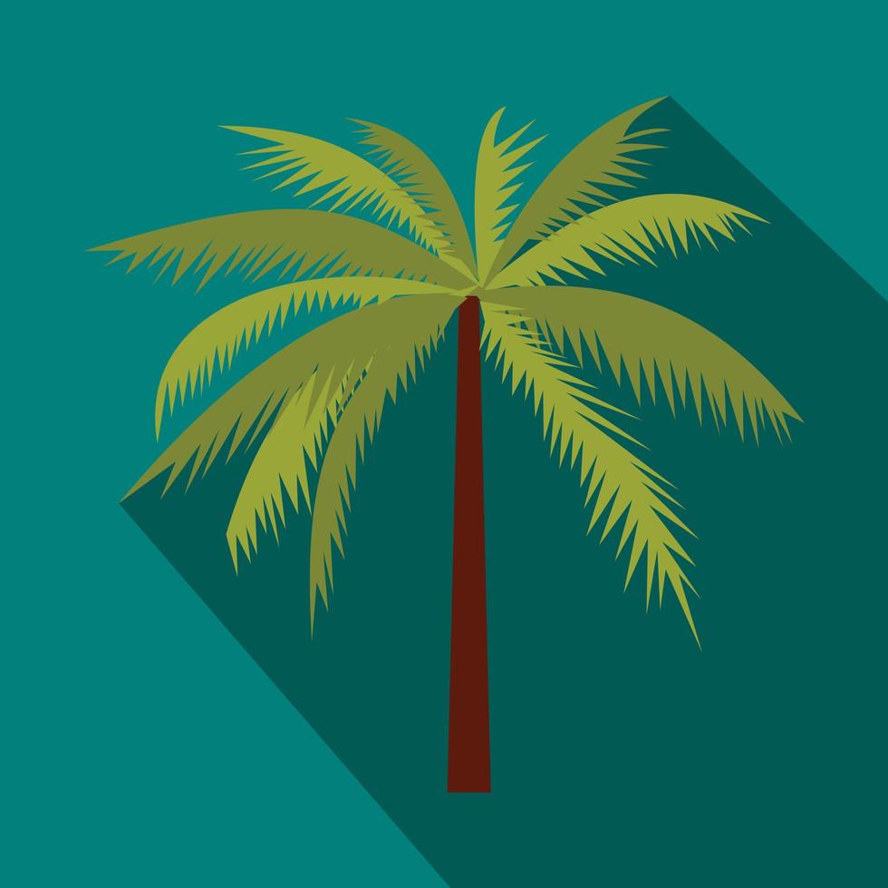 Kokospalme-Symbol im flachen Stil vektor