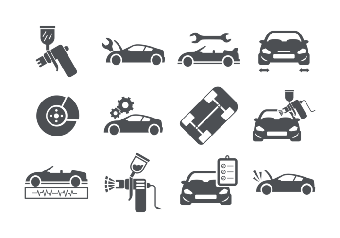 Auto Body Icons Vector