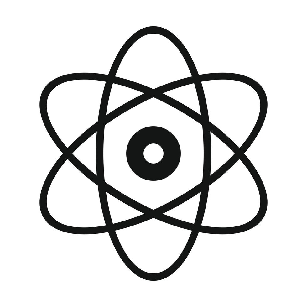 Atom moderne einfache Ikone vektor