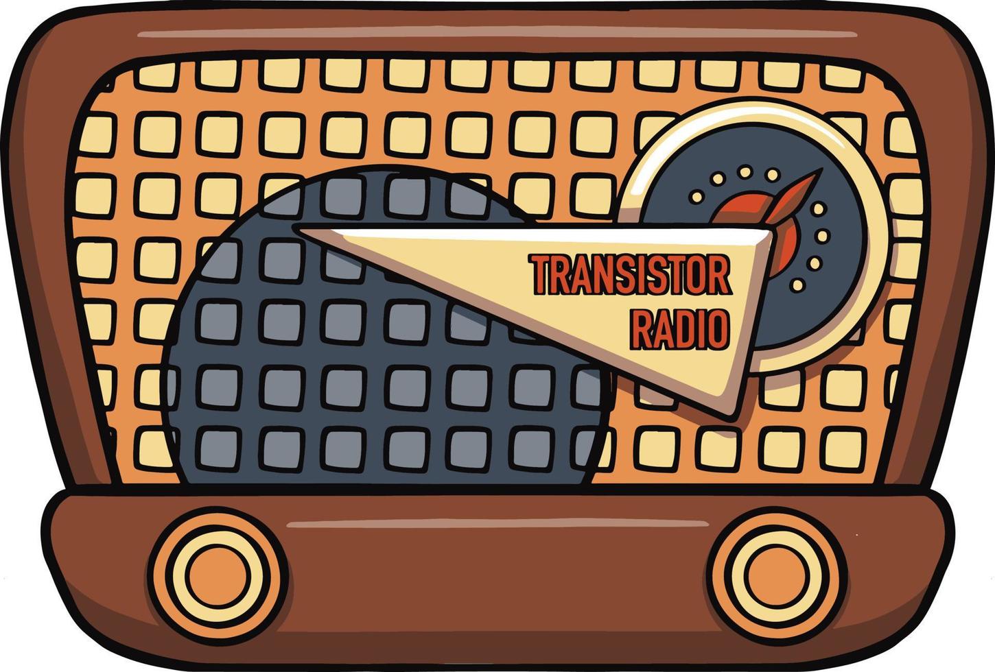 radio transistor retro mottagare Metod ikon symbol vektor