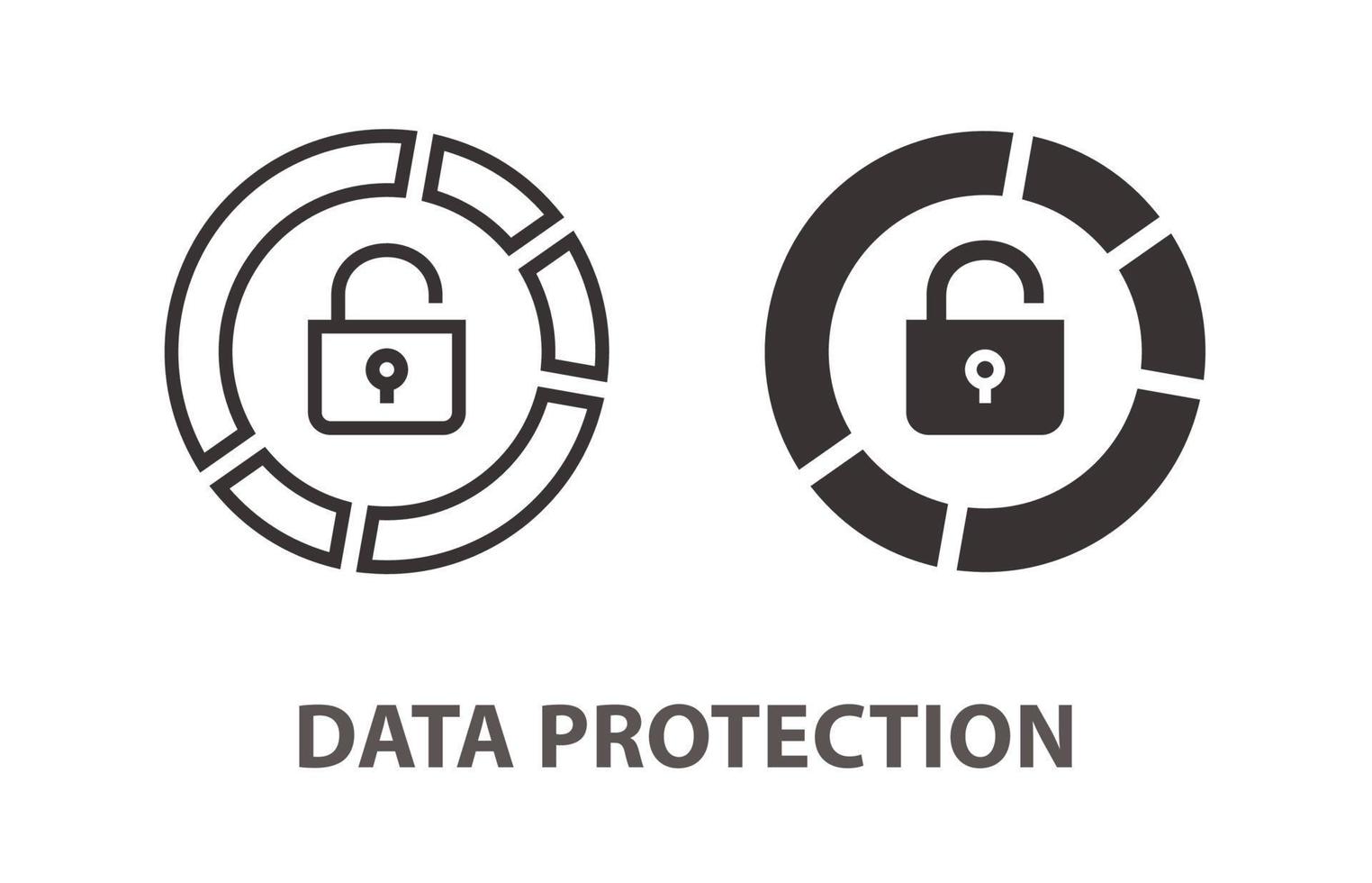 data skydd ikon på vit bakgrund. vektor illustration.