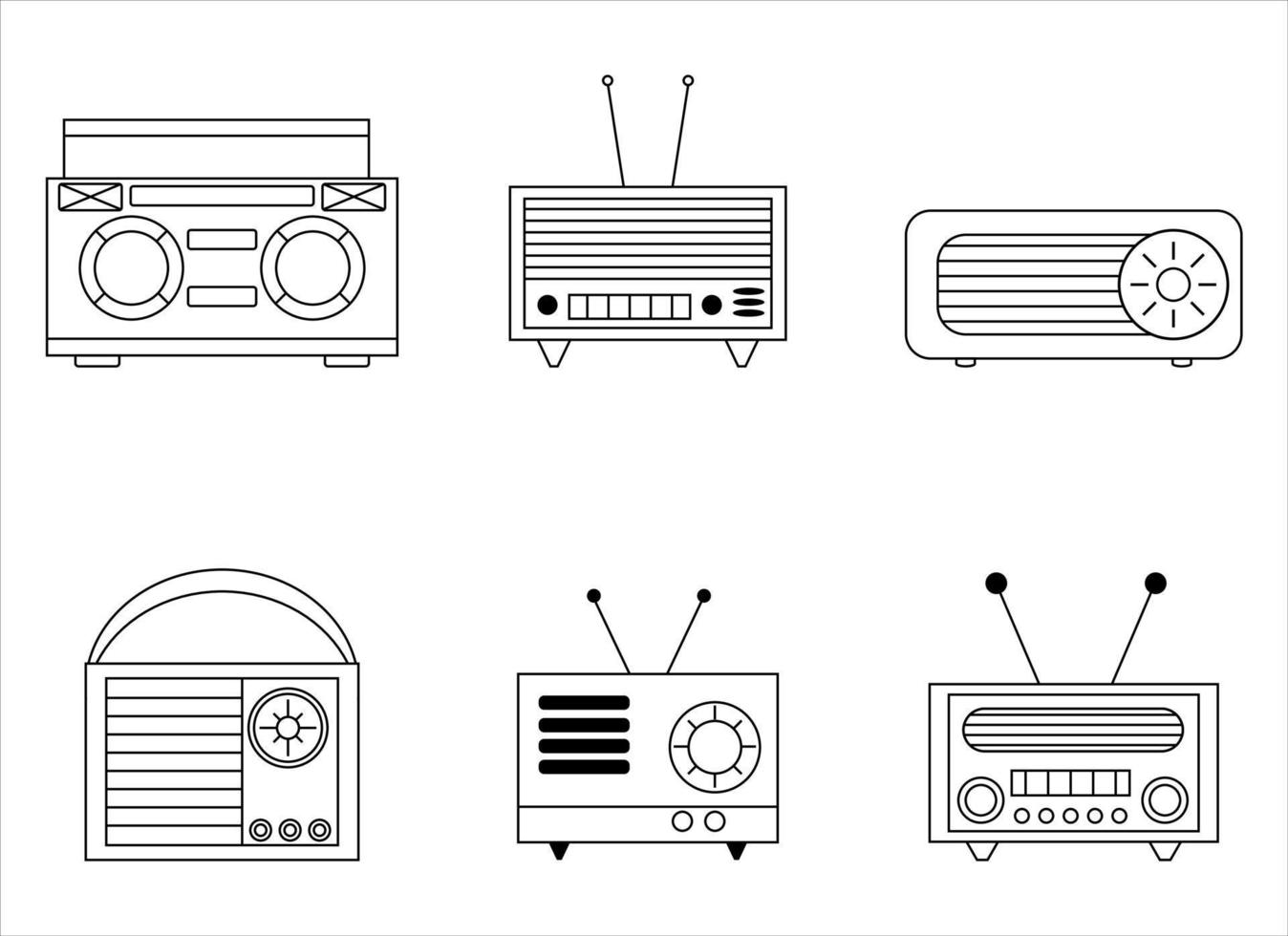 radio vektor design illustration isolerat på vit bakgrund