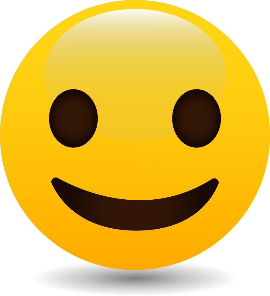 Emoji gelbes Smiley-Gesicht Vektorbild vektor