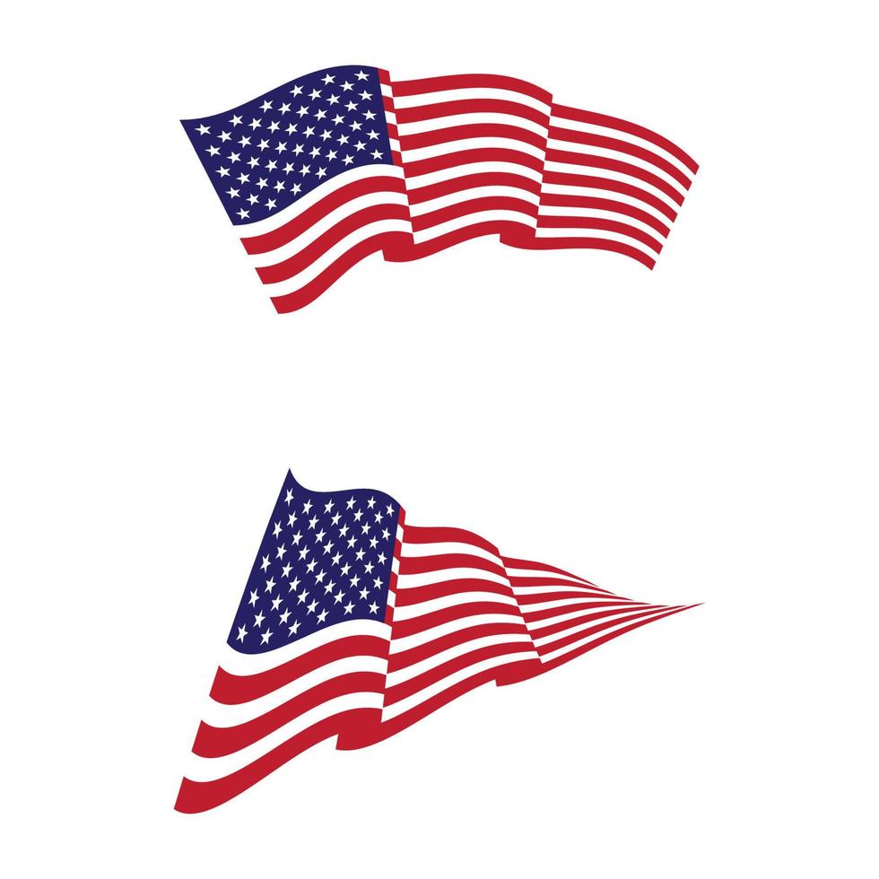 Flagge amerikanische Vektor-Symbol-Illustration vektor