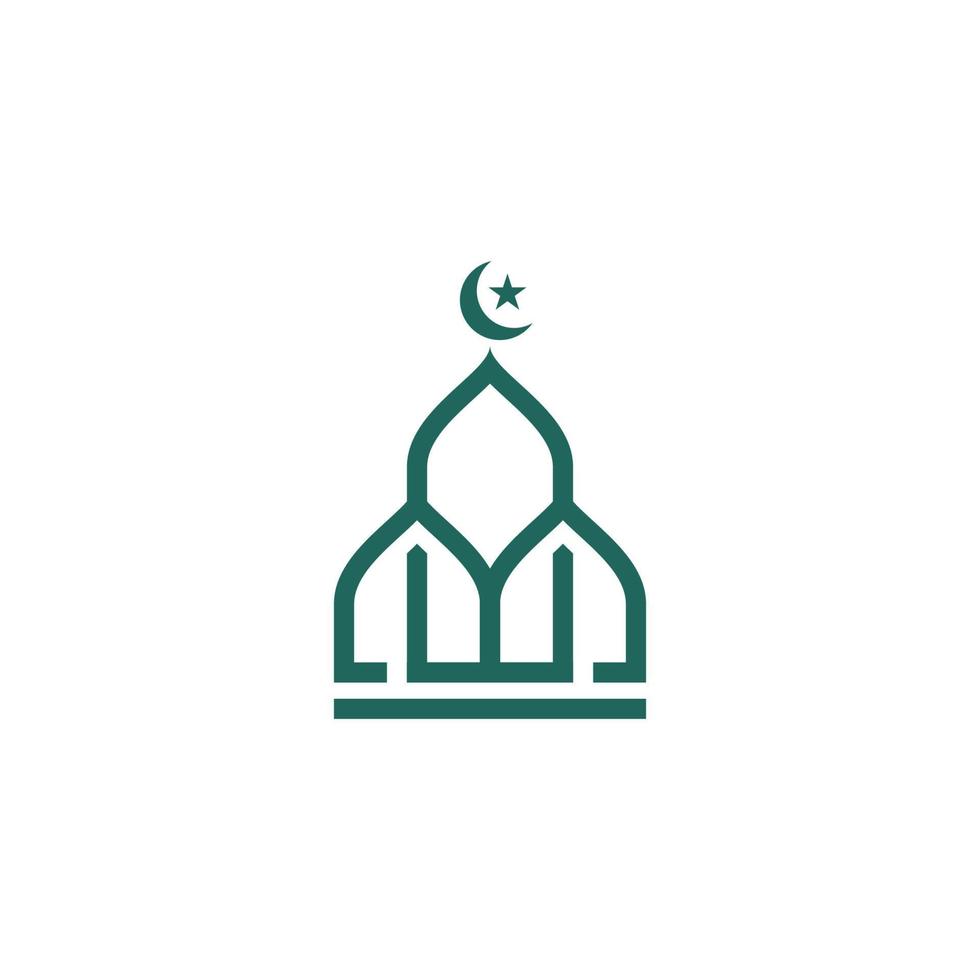 Vektor-Icon-Design der islamischen Schule vektor