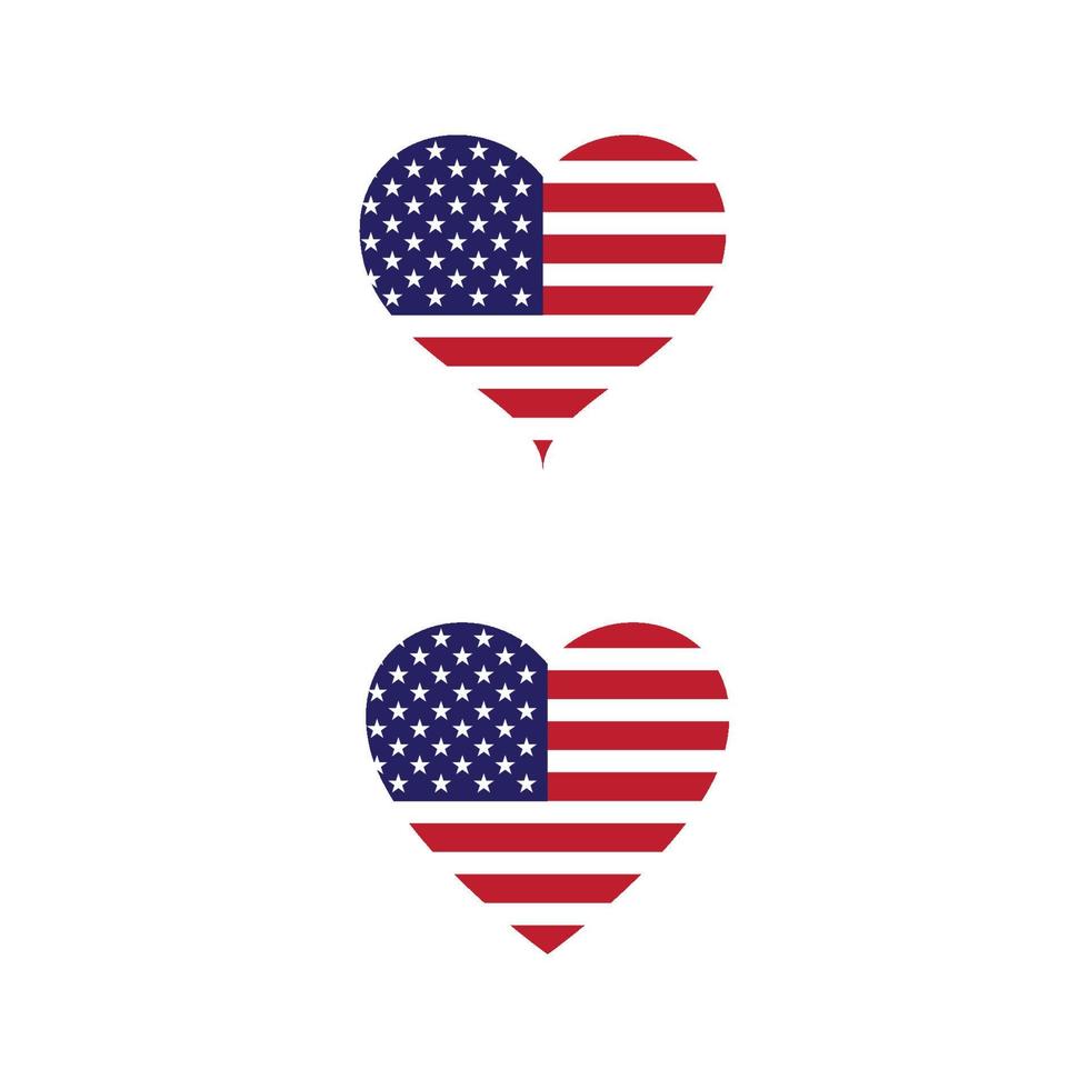 Flagge amerikanische Vektor-Symbol-Illustration vektor