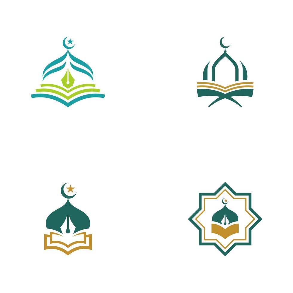 Vektor-Icon-Design der islamischen Schule vektor