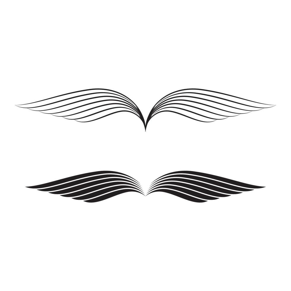 Flügel-Konzept-Symbol-Vorlage-Vektor-Illustration vektor