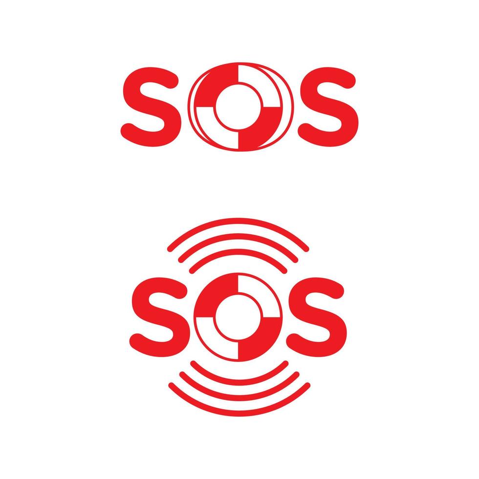 SOS-Vektor-Icon-Design-Illustration vektor