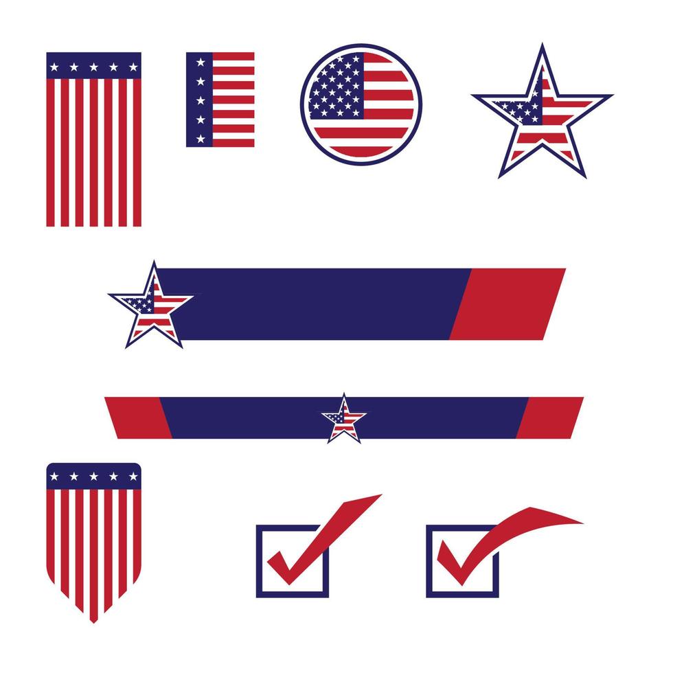 Flagge amerikanische Vektor-Symbol-Illustration vektor