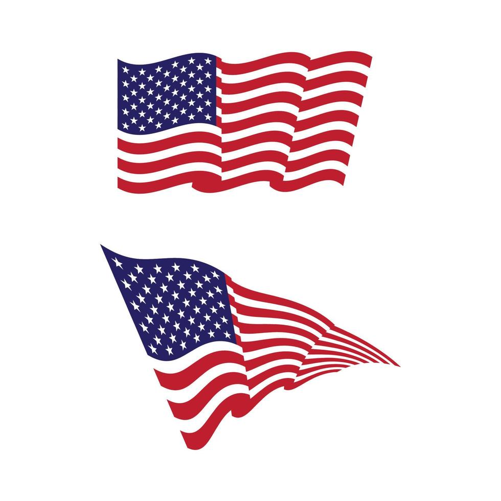 Flagge amerikanische Vektor-Symbol-Illustration vektor