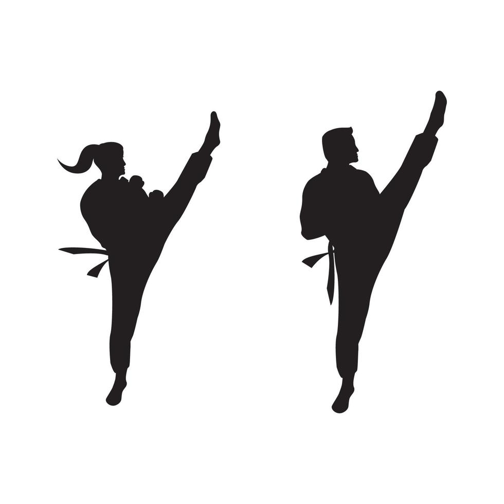 Taekwondo-Vektor-Icon-Design vektor