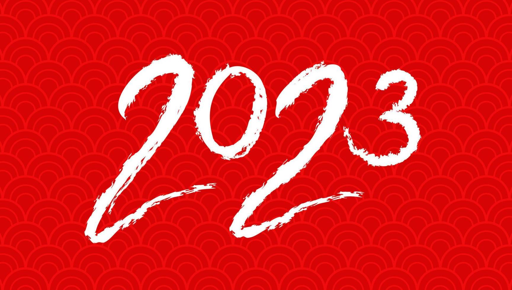 vektor caligraphy av 2023 tycka om symbol ny år. Lycklig ny år 2023.
