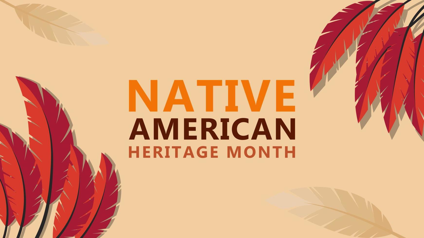 Monat des Erbes der amerikanischen Ureinwohner. hintergrunddesign mit abstrakten ornamenten, die gebürtige indianer in amerika feiern. vektor