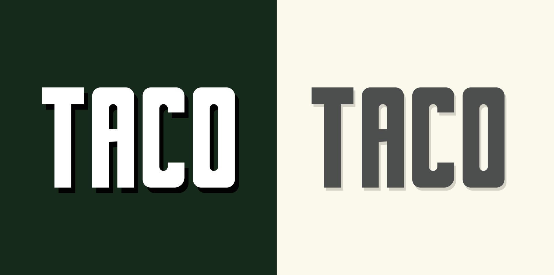 taco-schriftzug mit vektorillustration cinco de mayo lustige handgezeichnete typografie satz von taco-schriftzügen mit vektorillustration cinco de mayo lustige handgezeichnete typografie vektor