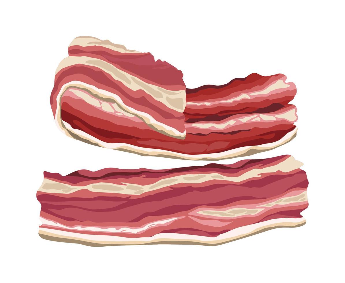 bacon fläsk kött skära vektor