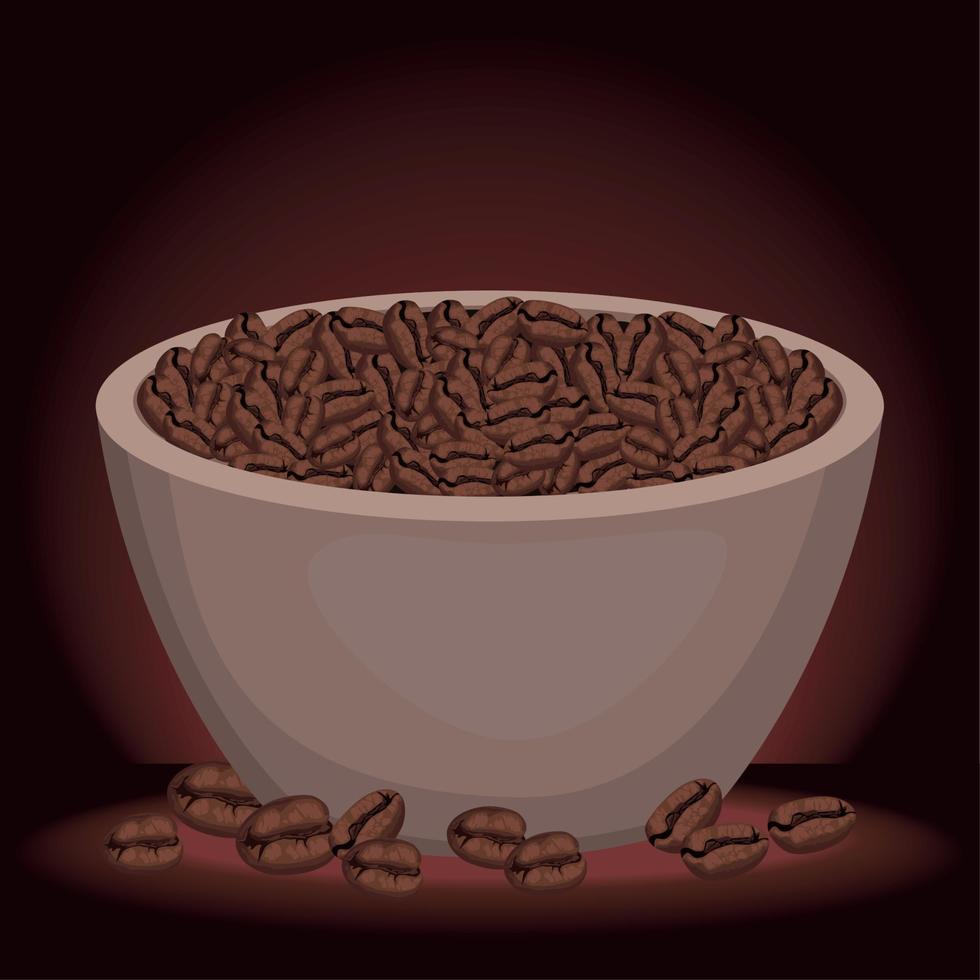 Poster mit Kaffeetoastsamen vektor