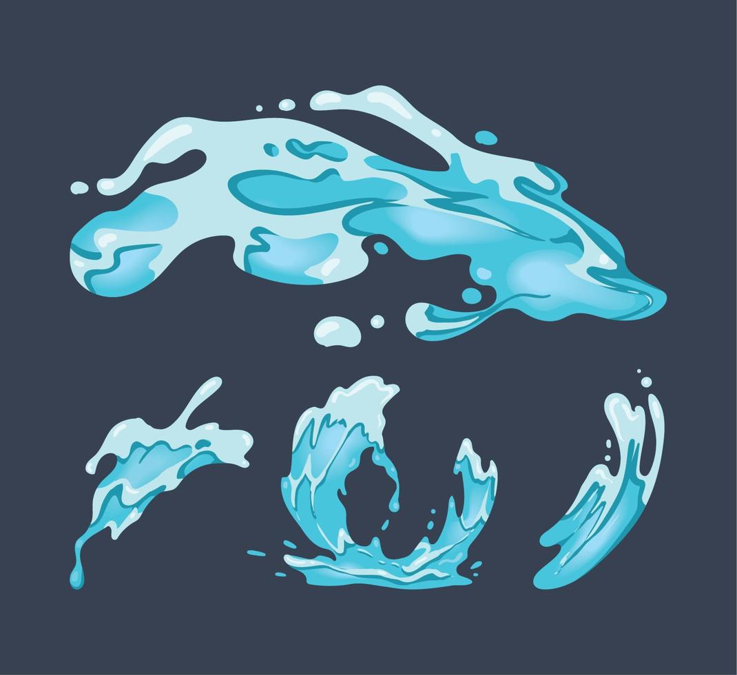 Wasser klar vier Symbole vektor