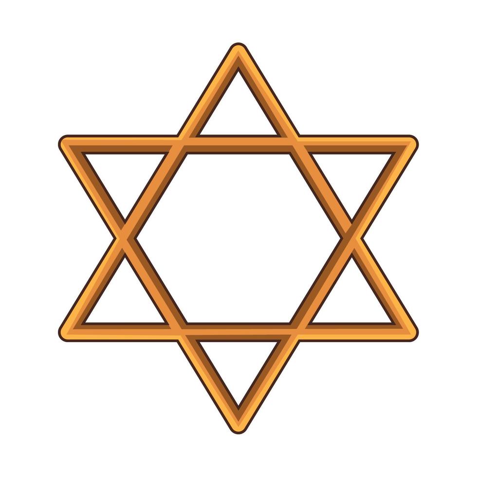 goldener jüdischer Stern vektor