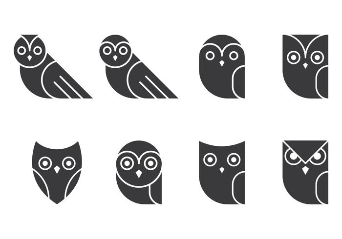 Owl Glyphs samlingar vektor