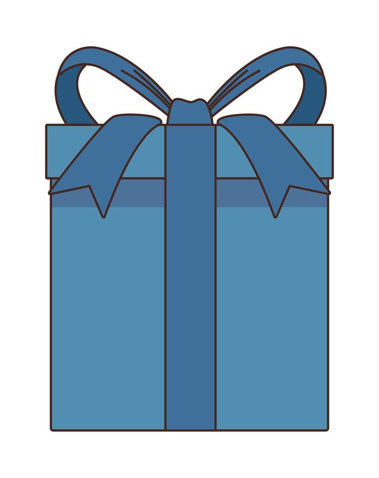 blaue Geschenkbox vorhanden vektor