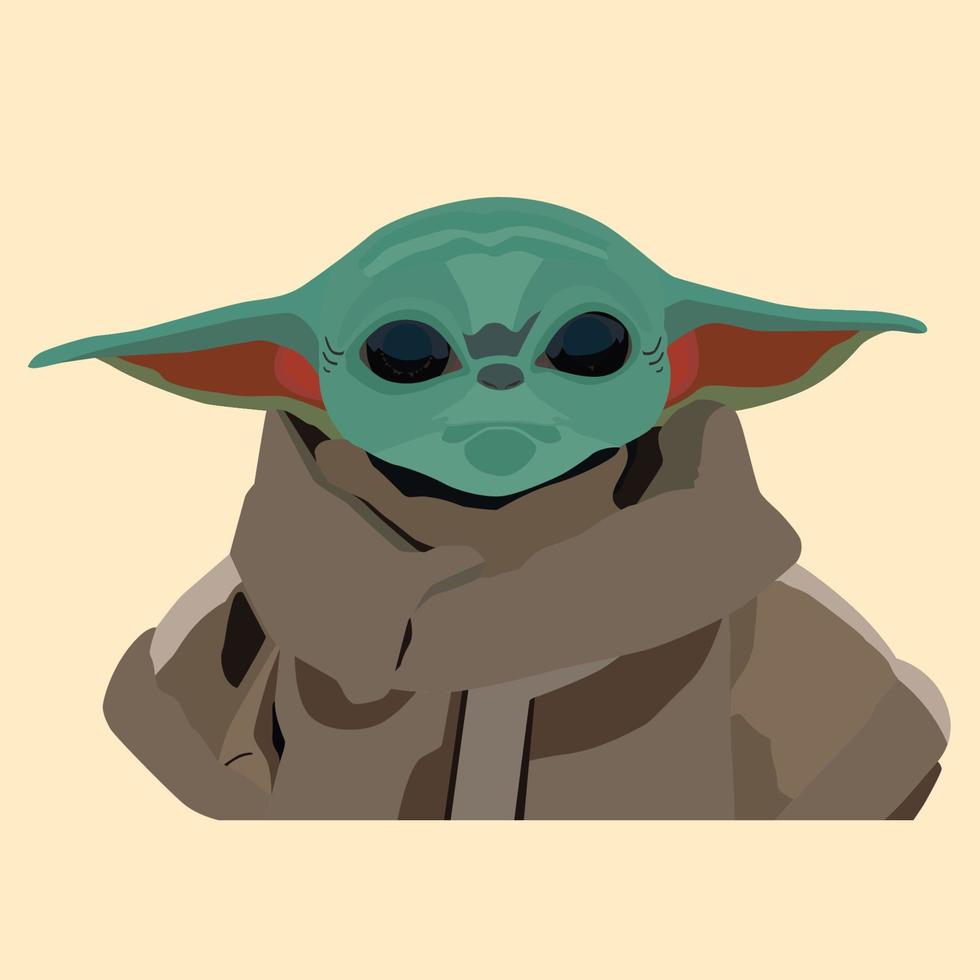 grogu baby yoda vektor