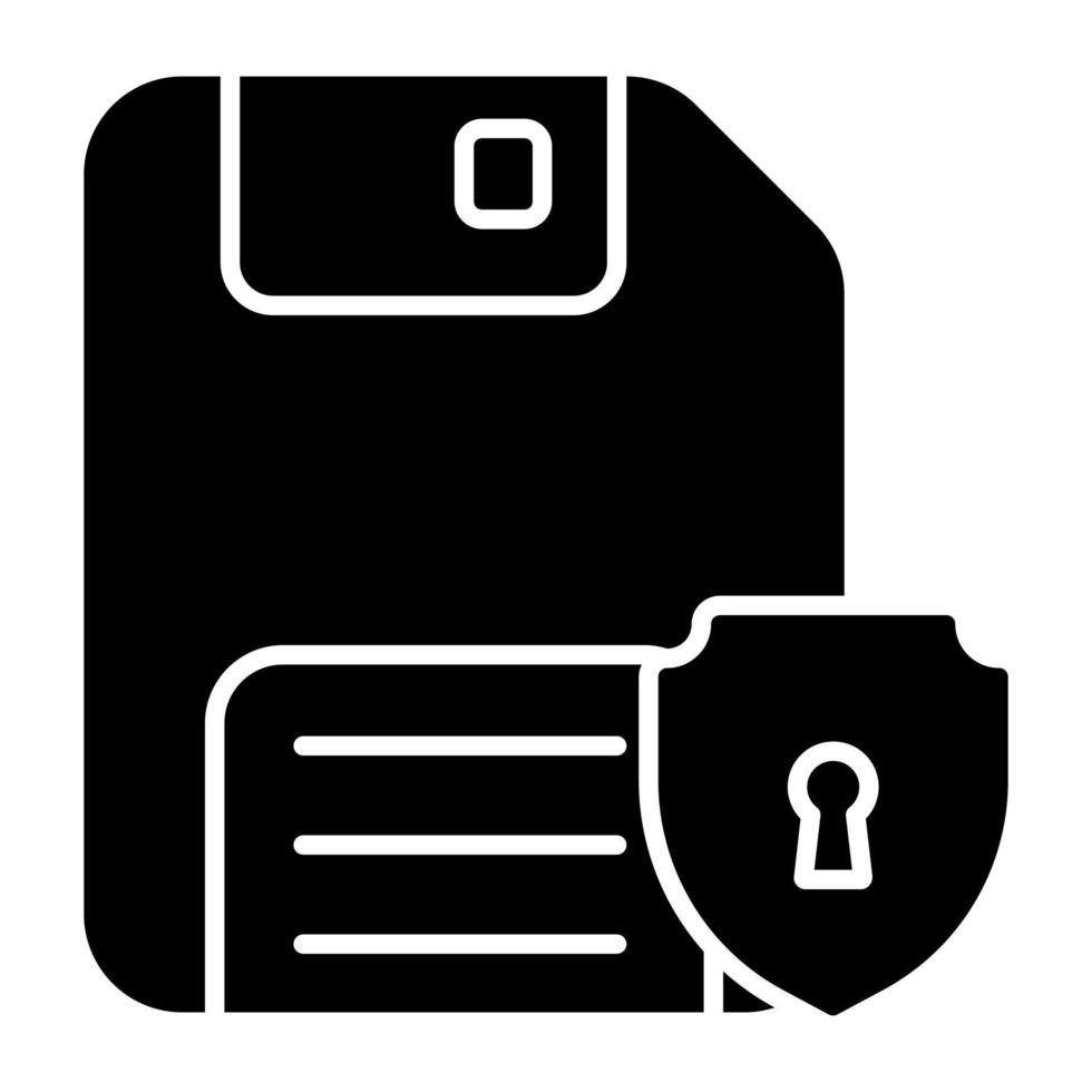 ein Icon-Design für Diskettensicherheit vektor