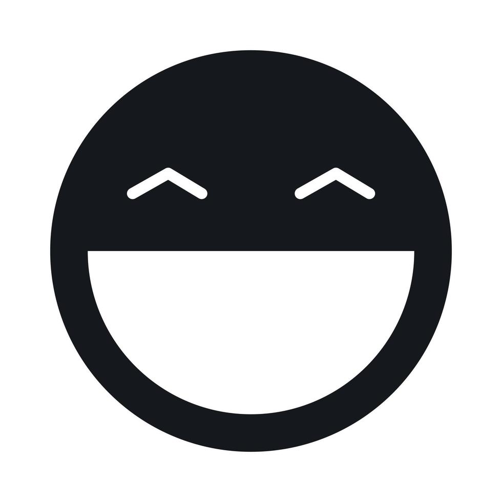 Lachendes Emoticon mit offenem Mund-Symbol vektor