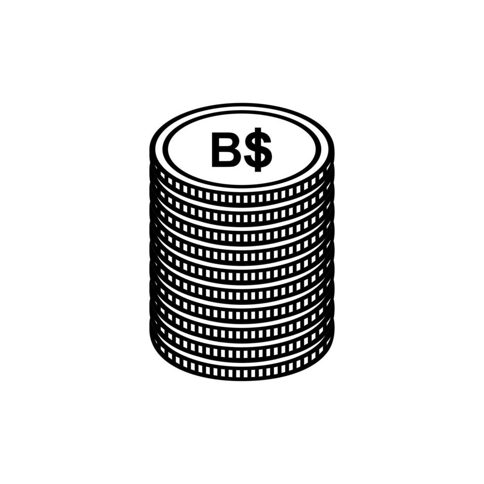 brunei darussalam valuta ikon symbol. brunei dollar, bnd tecken. vektor illustration