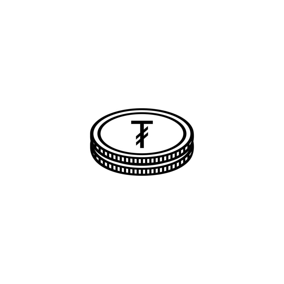 mongoliet valuta, mnt mynt tecken, togrog, tugrik. mongoliet pengar ikon symbol. vektor illustration