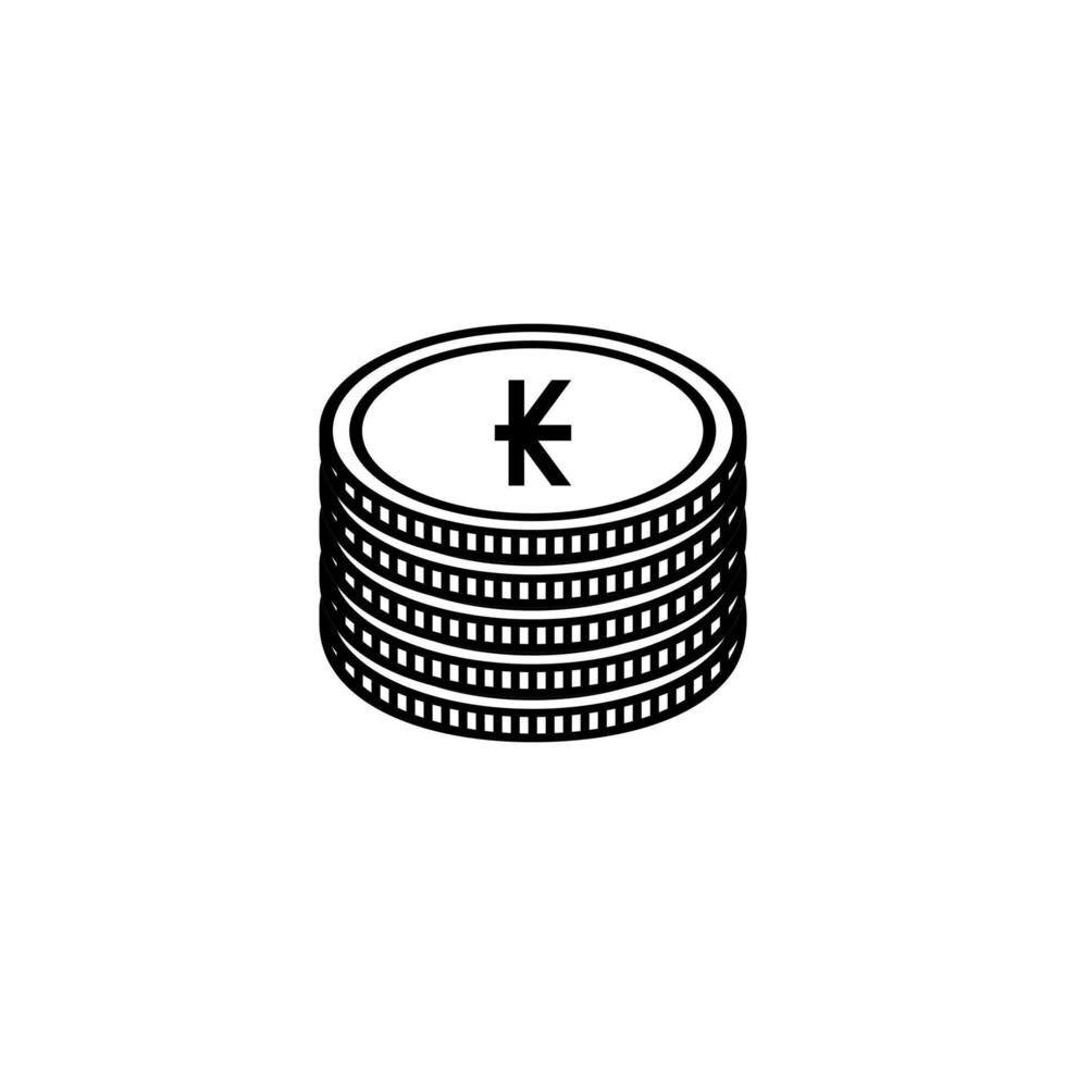 laos valuta ikon symbol. lao slaf, lak tecken. vektor illustration