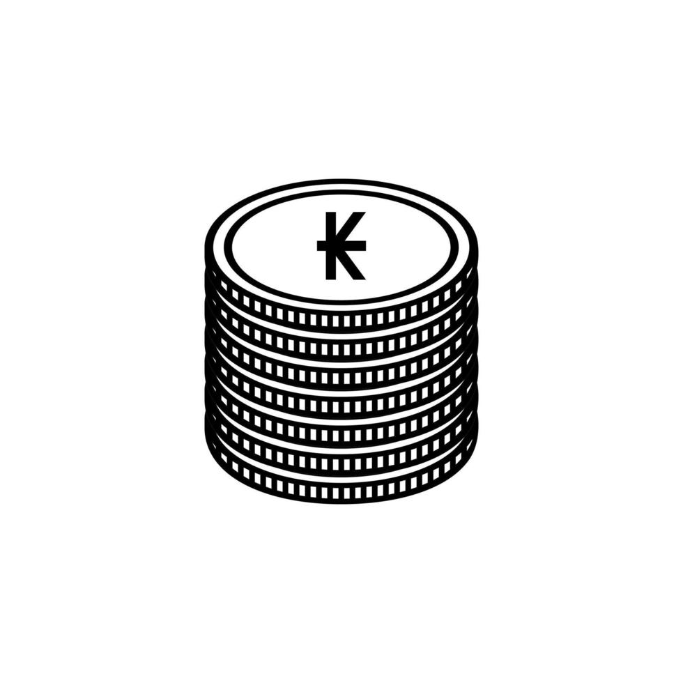 laos valuta ikon symbol. lao slaf, lak tecken. vektor illustration