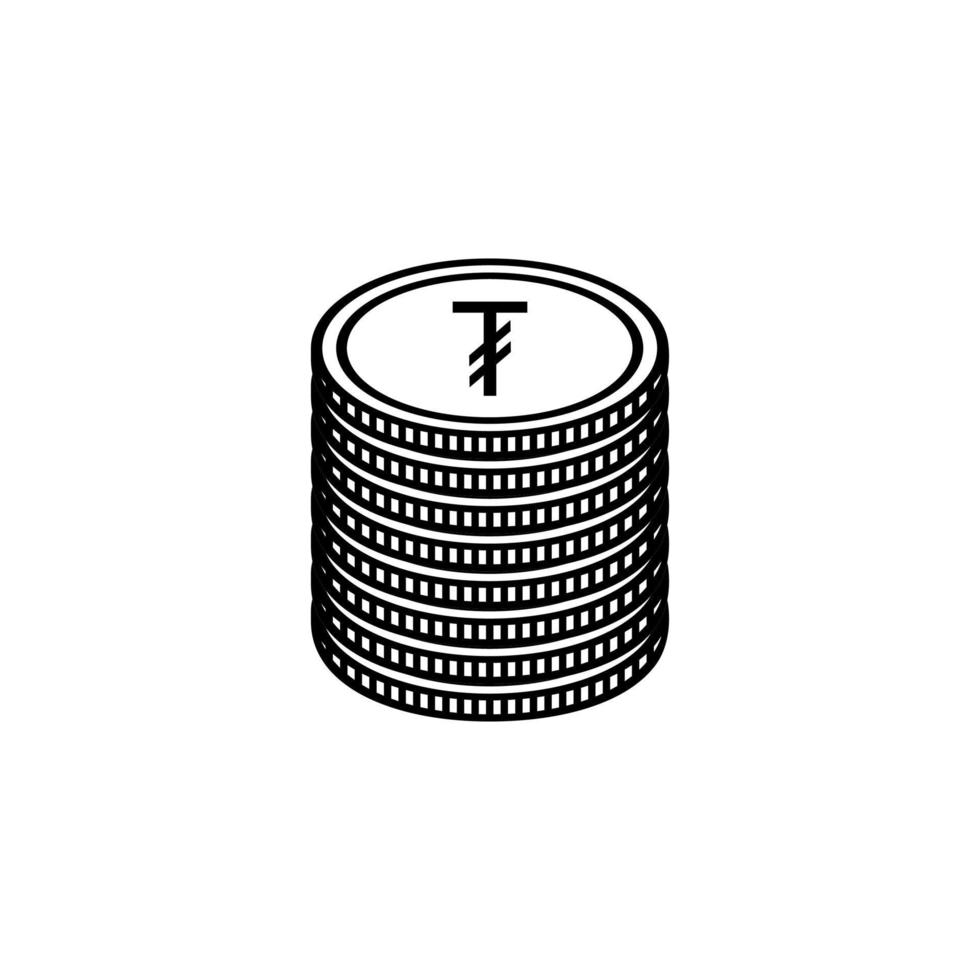 mongolei währung, mnt münzenzeichen, togrog, tugrik. Mongolei-Geld-Symbol-Symbol. Vektor-Illustration vektor