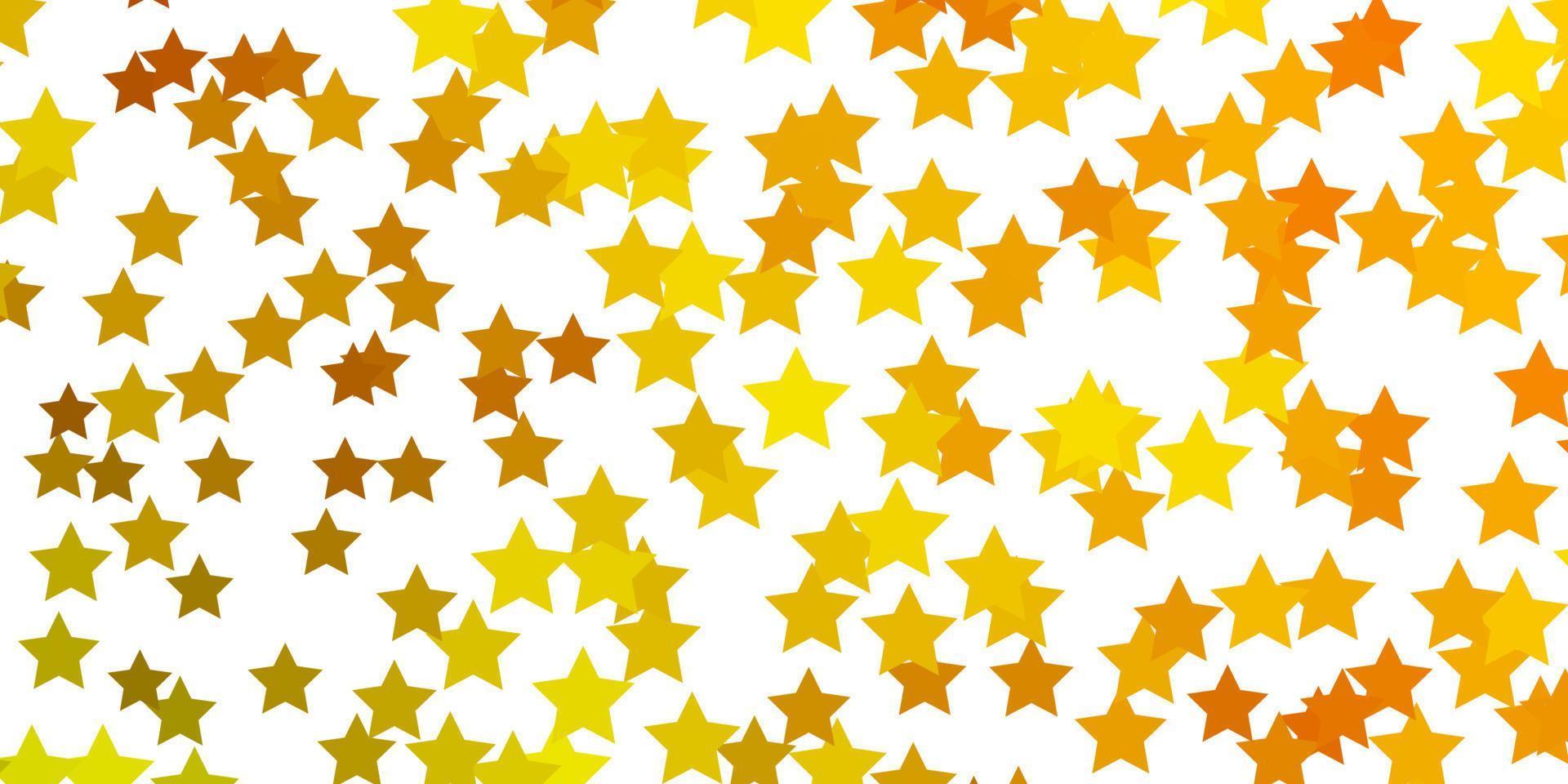 hellgrüne, gelbe Vektorbeschaffenheit mit schönen Sternen. vektor