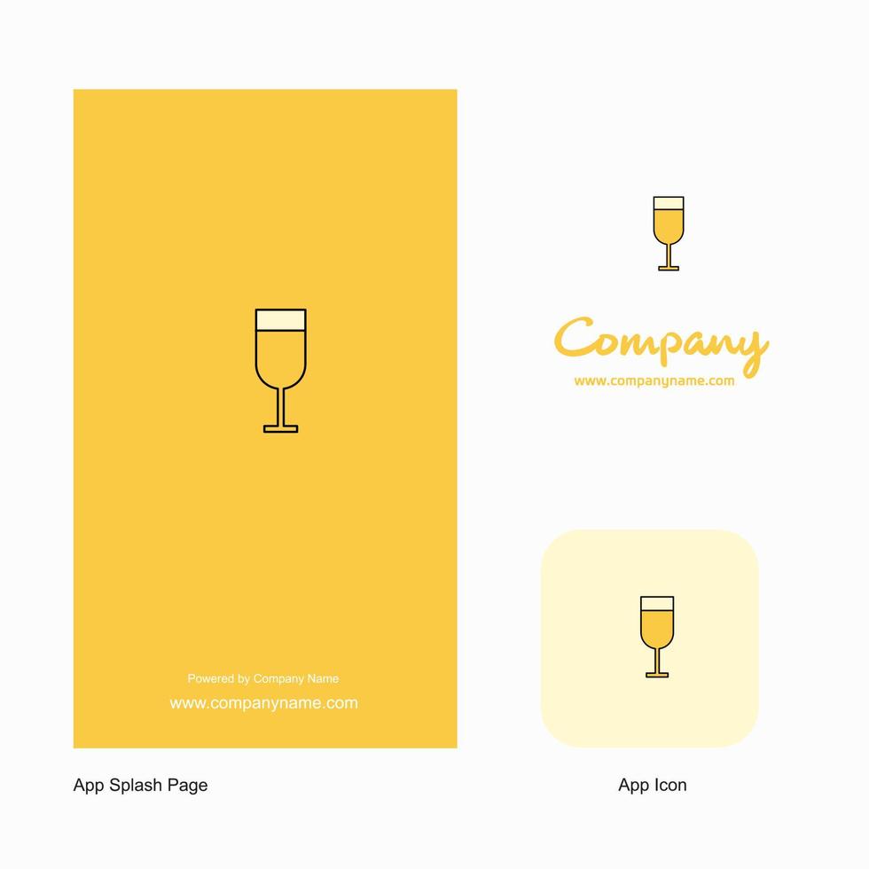 glas företag logotyp app ikon och stänk sida design kreativ företag app design element vektor