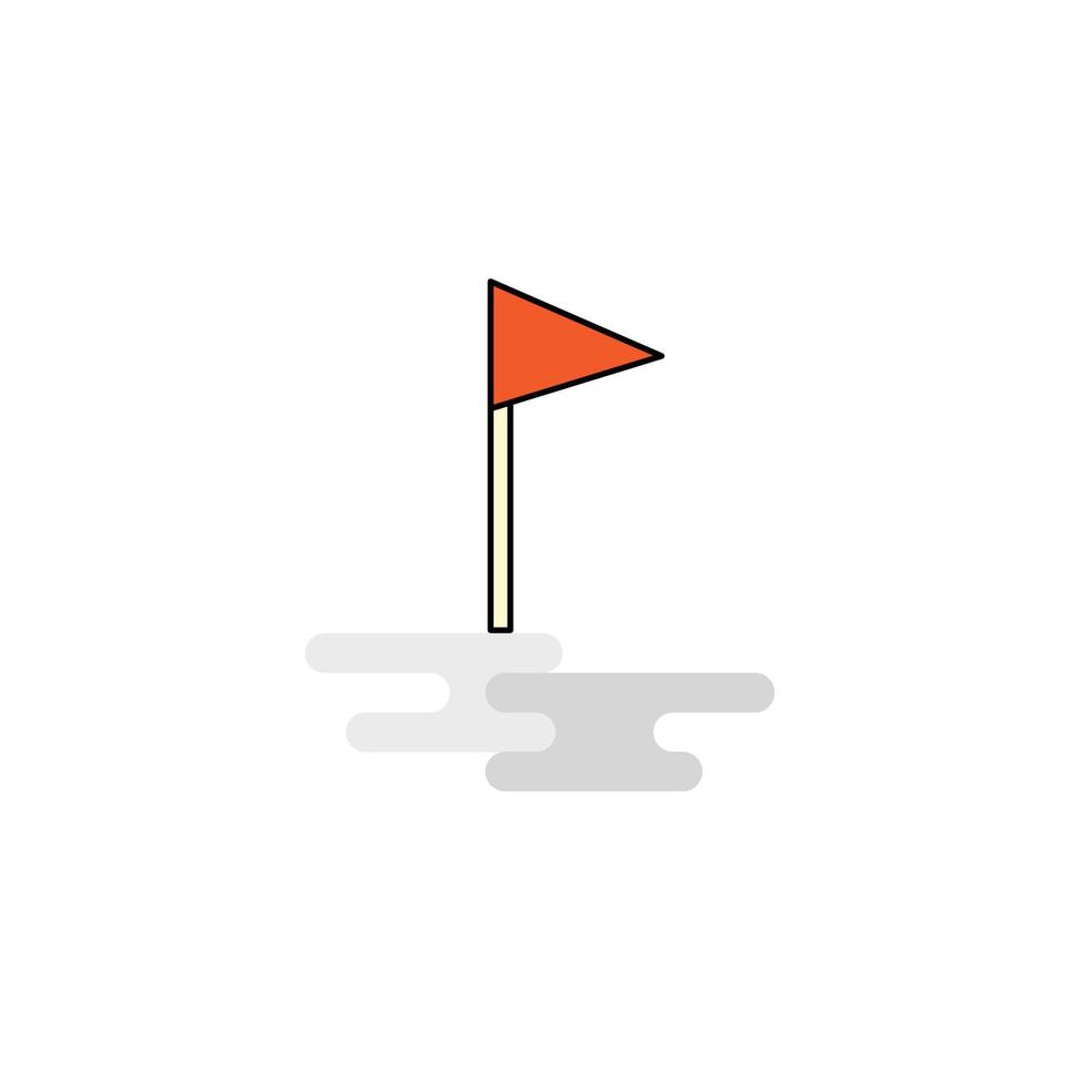 platt sporter flagga ikon vektor