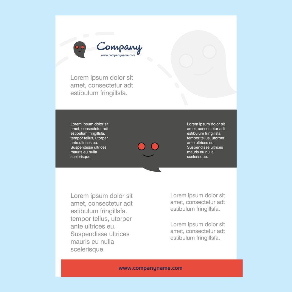 Vorlagenlayout für Ghost Company-Profil, Jahresbericht, Präsentationen, Broschüre, Vektorhintergrund vektor