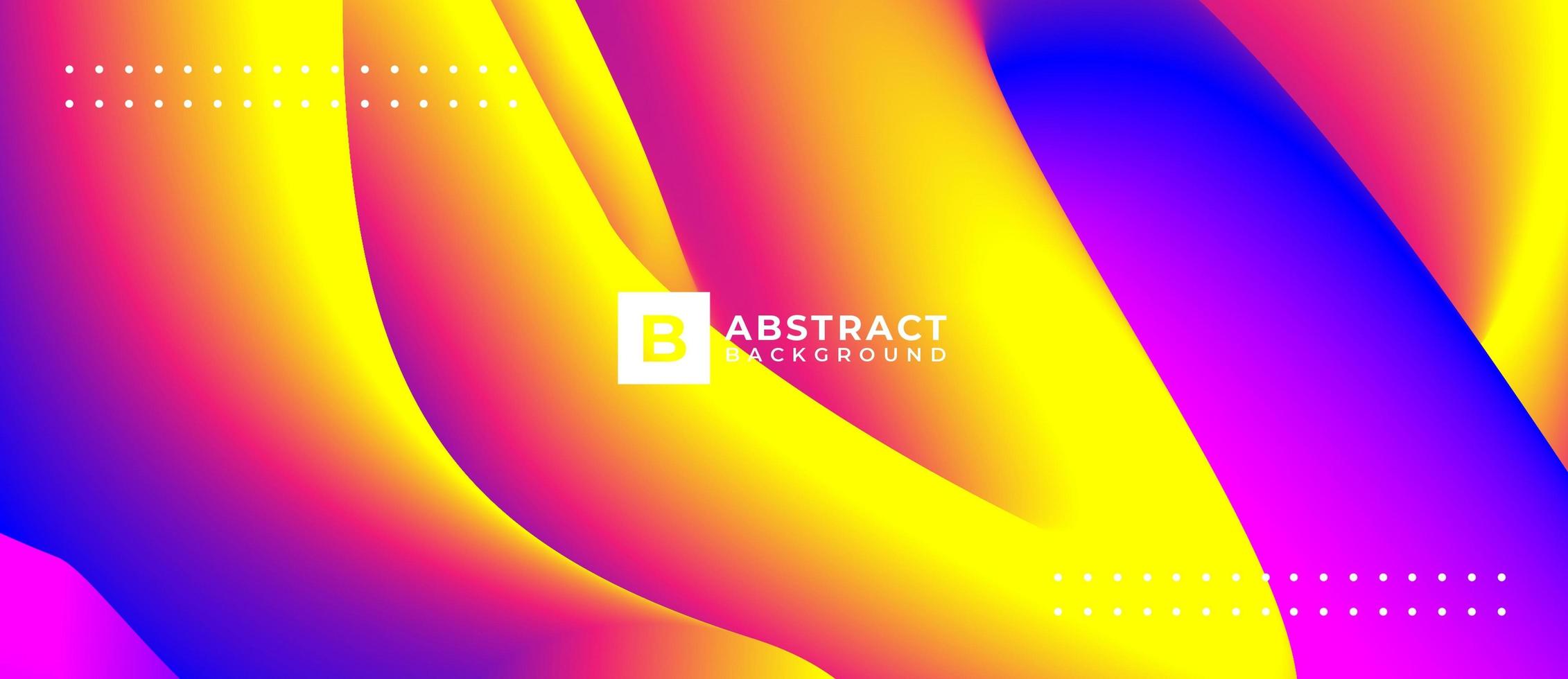 abstrakt gul rosa flerfärgad blandningsvågbakgrund vektor